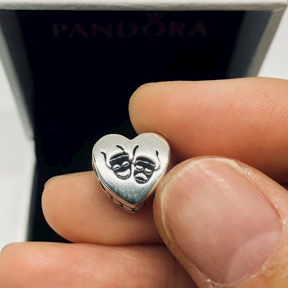 ✨🔥Pandora The World Is Your Stage Theater Mask Dangle Charm Pendant S925
